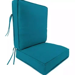 Kirklands Home Outdoor Cushions & Pillows|Solid Turquoise Outdoor Deep Seat Cushion Blue