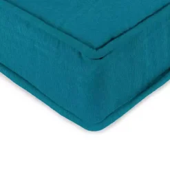 Kirklands Home Outdoor Cushions & Pillows|Solid Turquoise Outdoor Deep Seat Cushion Blue