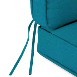 Kirklands Home Outdoor Cushions & Pillows|Solid Turquoise Outdoor Deep Seat Cushion Blue
