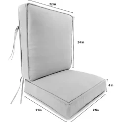 Kirklands Home Outdoor Cushions & Pillows|Solid Turquoise Outdoor Deep Seat Cushion Blue