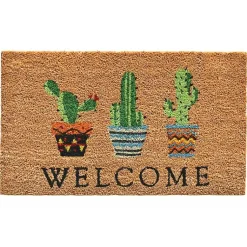 Kirklands Home Doormats|Southwestern Cactus Coir Doormat