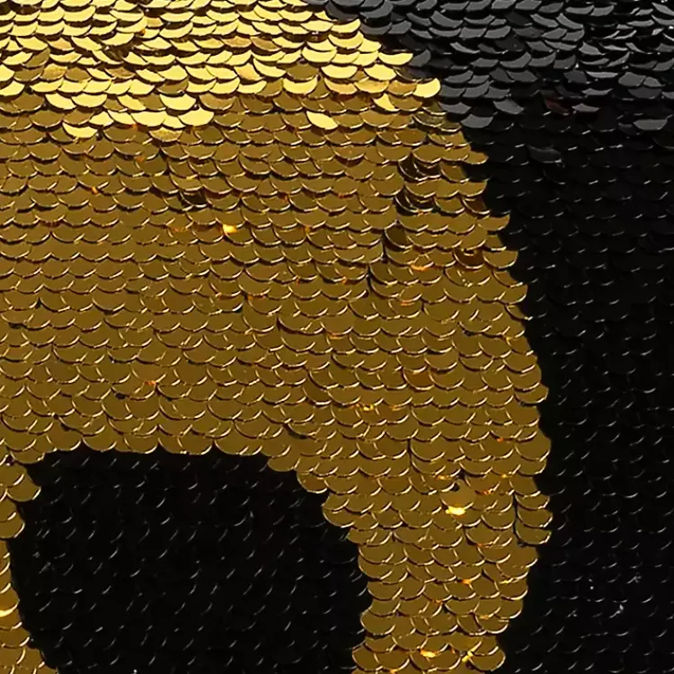 Best Sparkle Sequin Skull Pillow Halloween