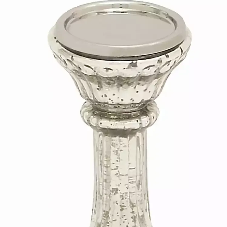 Sale Speckled Mercury Glass Pillar Holders, Set of 3 Candle Holders