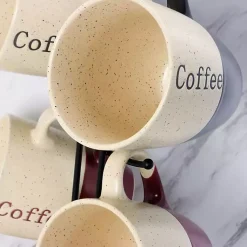 Kirklands Home Glassware & Drinkware|Speckled 6-pc. Coffee Mugs with Stand