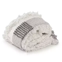 Online Spencer Gray and White Plaid Throw Blankets & Throws
