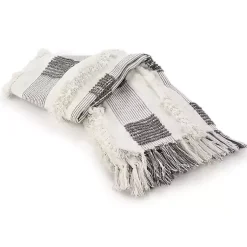 Online Spencer Gray and White Plaid Throw Blankets & Throws