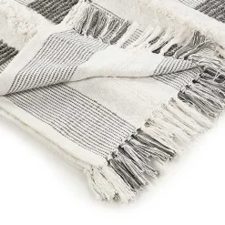 Online Spencer Gray and White Plaid Throw Blankets & Throws