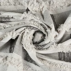 Online Spencer Gray and White Plaid Throw Blankets & Throws