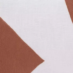 Hot Spice & Ivory Geometric Colorblock Throw Pillow Pillows