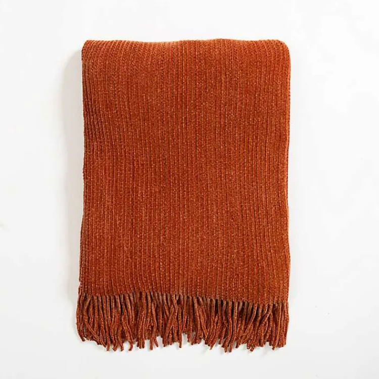Best Spice Chenille Ribbed Throw Blankets & Throws