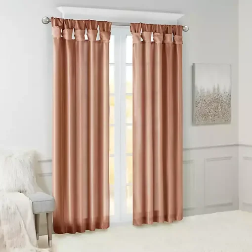 Kirklands Home Curtains & Drapes|Spice Twist Top Curtain Panel, 84 in. Orange