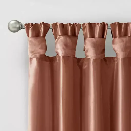Kirklands Home Curtains & Drapes|Spice Twist Top Curtain Panel, 84 in. Orange