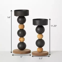 Best Spiked Sphere 2-pc. Pillar Candle Holder Set Candle Holders