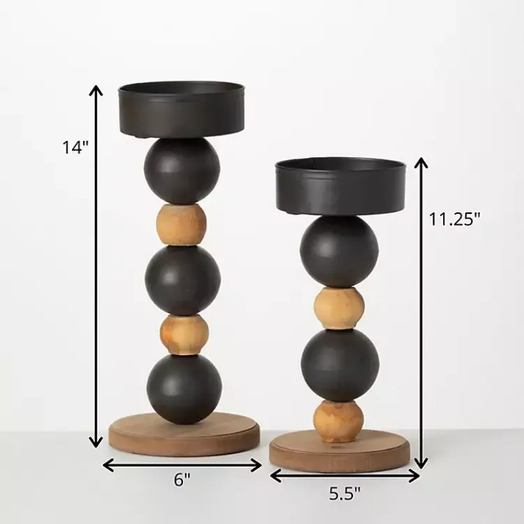 Best Spiked Sphere 2-pc. Pillar Candle Holder Set Candle Holders