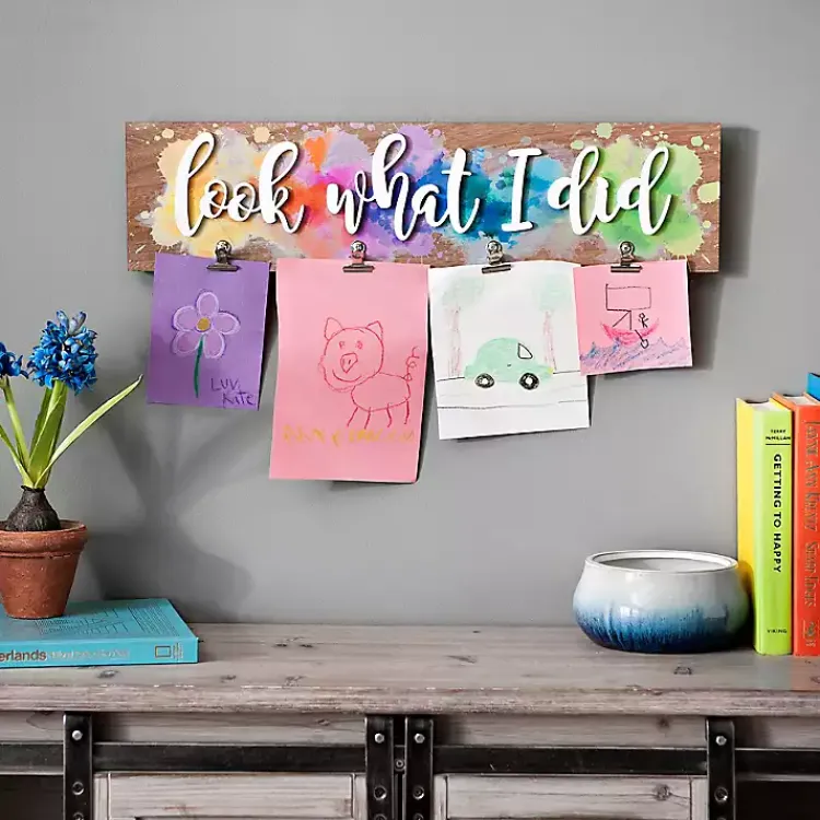 Kirklands Home Wall Quotes & Signs|Splattered Look What I Did Plaque with Clips Multi