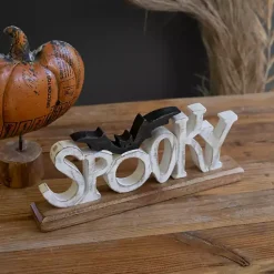 Online Spooky Bat Wooden Halloween Table Decoration Halloween