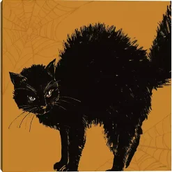 Best Spooky Black Cat Canvas Art Print Halloween