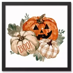 Hot Spooky Chic Pumpkins Halloween Plaque Halloween