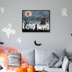 Online Spooky Harvest Moon Framed Canvas Art Print Halloween