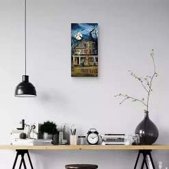 Sale Spooky Haunted House Canvas Art Print Halloween
