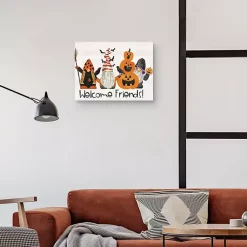 Clearance Spooky Pumpkin Gnomes Halloween Wall Art Halloween