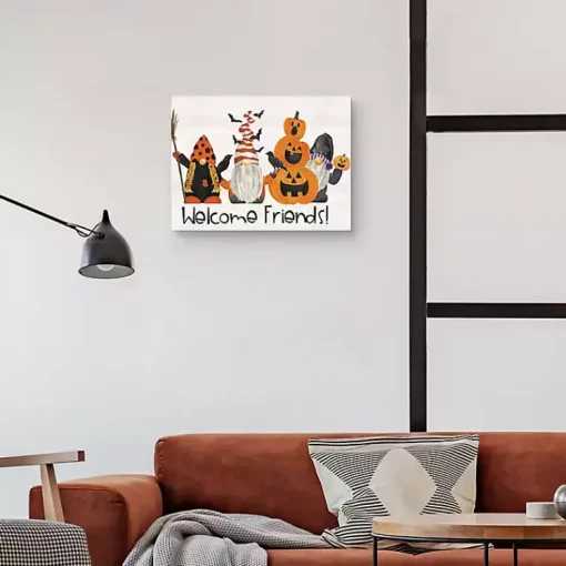 Clearance Spooky Pumpkin Gnomes Halloween Wall Art Halloween