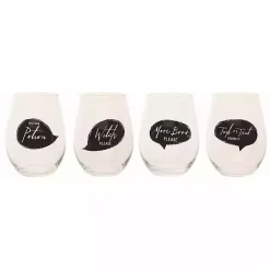 Spooky Sentiment Stemless Wine Glasses, Set of 4 Halloween