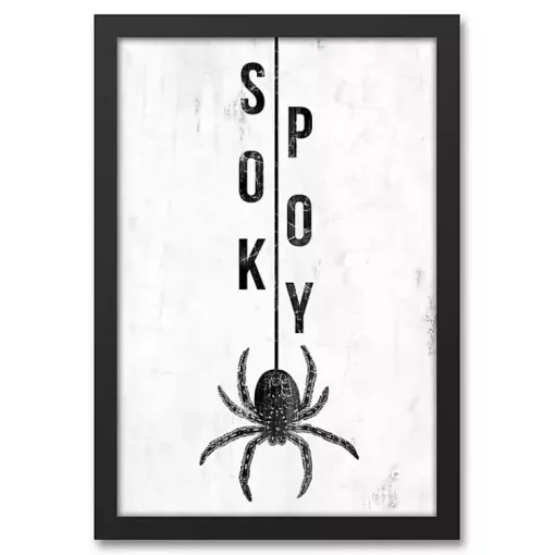 Sale Spooky Spider Halloween Framed Canvas Art Print Halloween