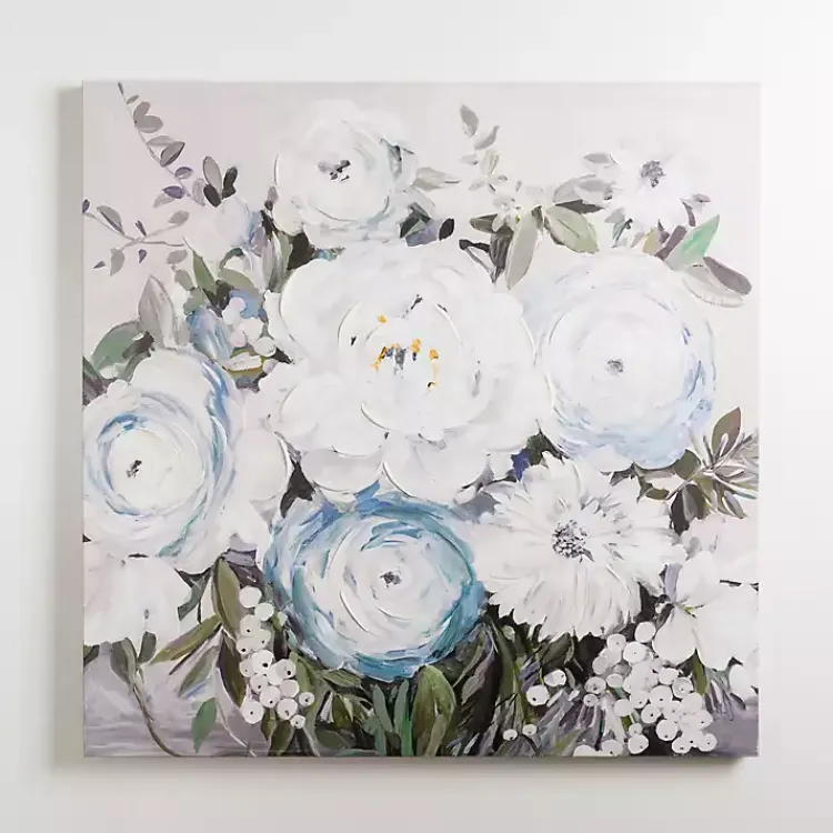 Kirklands Home Canvas Art|Spring Blue Floral Bouquet Canvas Art Print