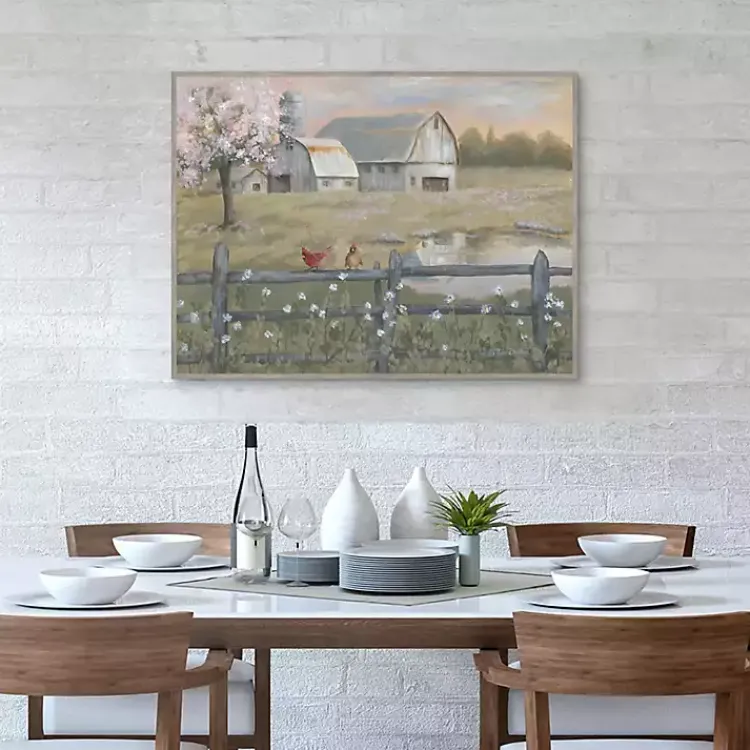 Kirklands Home Canvas Art|Spring Has Arrived Framed Canvas Art Print Green