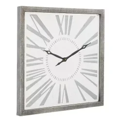 Kirklands Home Clocks|Square Galvanized Metal Wall Clock