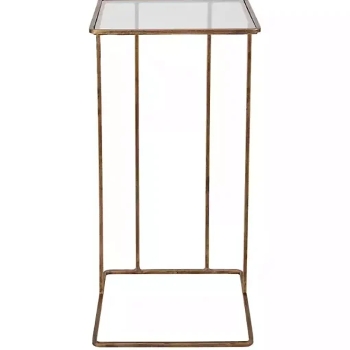 Kirklands Home Accent & End Tables|Square Camus Accent Table Gold