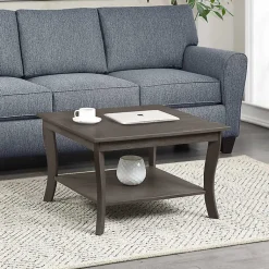 Kirklands Home Coffee Tables|Square wash Curved Legs Coffee Table Gray