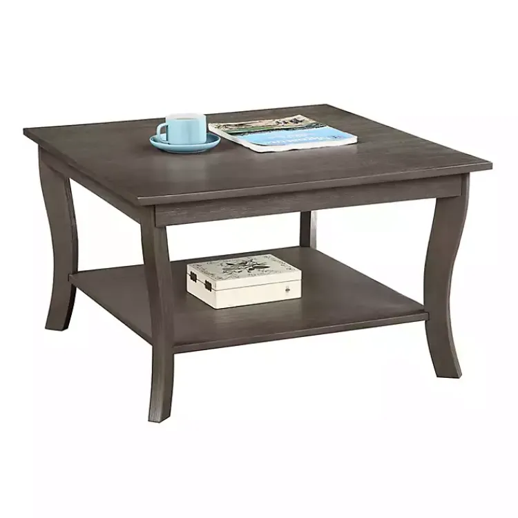 Kirklands Home Coffee Tables|Square wash Curved Legs Coffee Table Gray