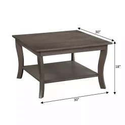 Kirklands Home Coffee Tables|Square wash Curved Legs Coffee Table Gray
