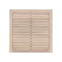 Kirklands Home Outdoor Tables|Square Natural Wood Slatted Outdoor Coffee Table Tan