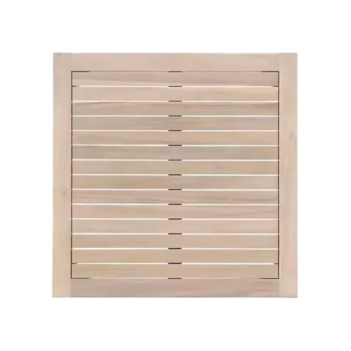 Kirklands Home Outdoor Tables|Square Natural Wood Slatted Outdoor Coffee Table Tan