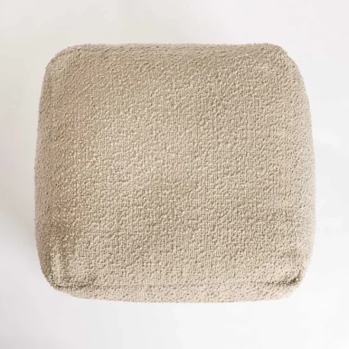 Best Square Sand Boucle Pouf Poufs & Floor Cushions