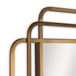 Kirklands Home Decorative Mirrors|Square Shayan Bronze Metal Wall Mirror