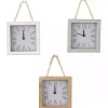 Kirklands Home Clocks|Square Wood Beaded Wall Clocks, Set of 3