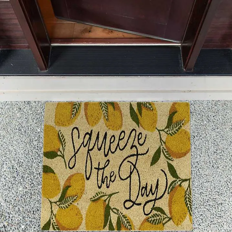 Kirklands Home Doormats|Squeeze the Day Coir Doormat