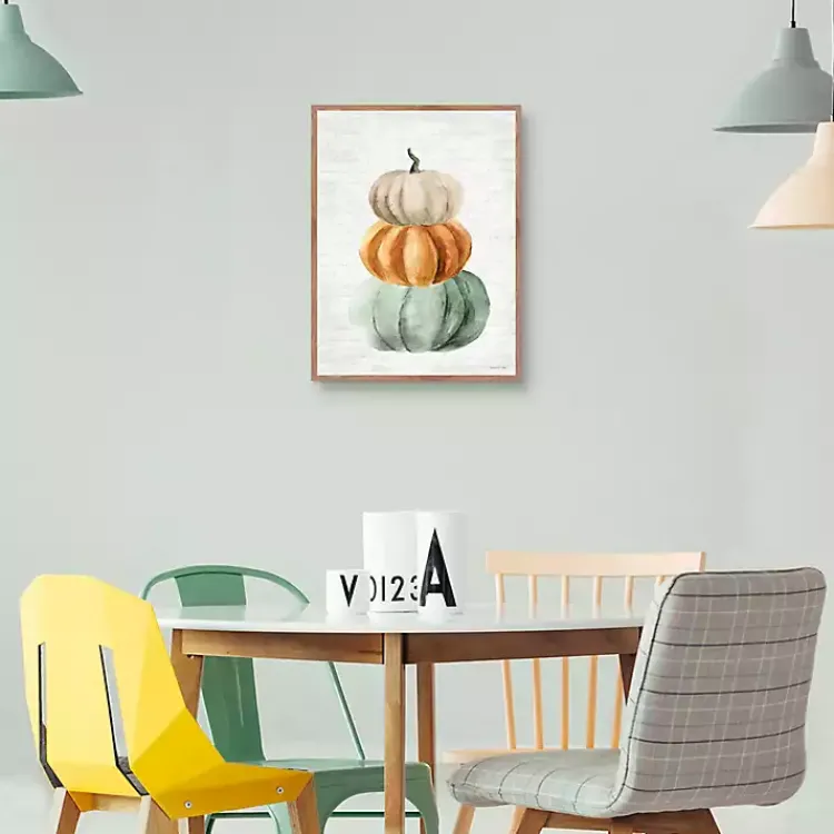 Online Stacked Autumn Pumpkins Harvest Wall Plaque Fall