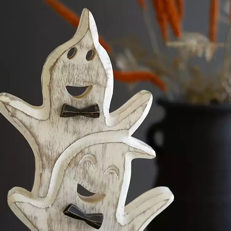 Hot Stacked Ghosts Wooden Halloween Table Decoration Halloween