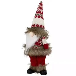 Standing Gnome with Knitted Christmas Outfit Christmas Decorations
