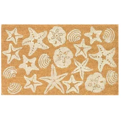 Kirklands Home Doormats|Starfish and Sand Dollars Coir Doormat