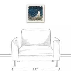 Hot Stargazing Ghost Canvas Art Print Halloween