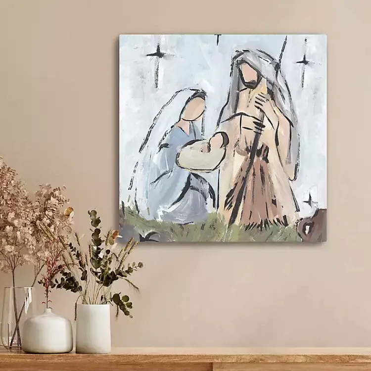 Discount Starry Nativity Canvas Art Print Christmas Art & Wall Decor