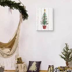 Outlet Stars & Christmas Tree Canvas Art Print Christmas Art & Wall Decor