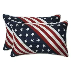 Kirklands Home Outdoor Cushions & Pillows|Stars & Stripes Outdoor Lumbar Pillows, Set of 2