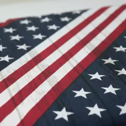 Kirklands Home Outdoor Cushions & Pillows|Stars & Stripes Tufted Outdoor Bench Cushion